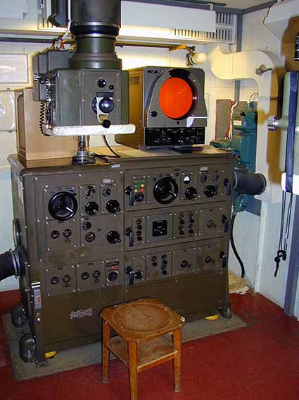 Centralinstrumentering 710 med B-indikator och eldledningsperiskop